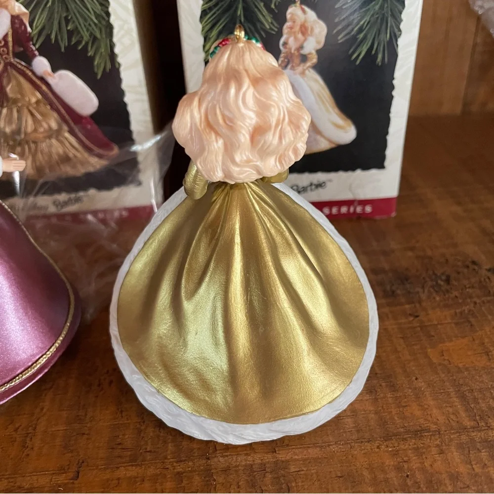 Lot Of 3 Holiday Barbie Hallmark Christmas Ornaments 1994 1996 1997